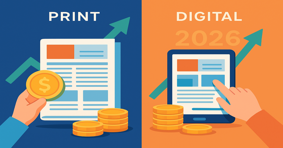 Print vs Digital дизайн — къде са парите през 2026 г.